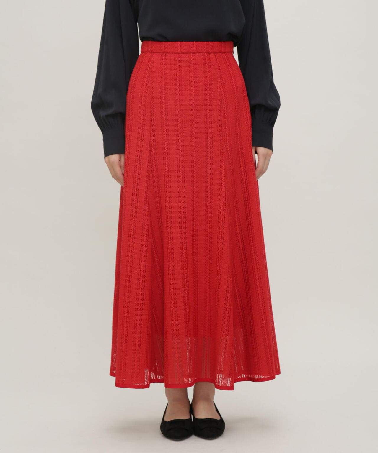 LB.03/メッシュレースフレアスカート 6693130302