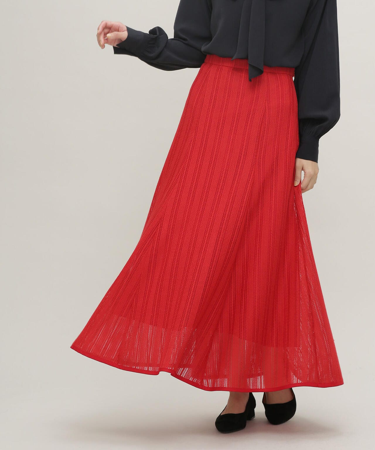 LB.03/メッシュレースフレアスカート 6693130302