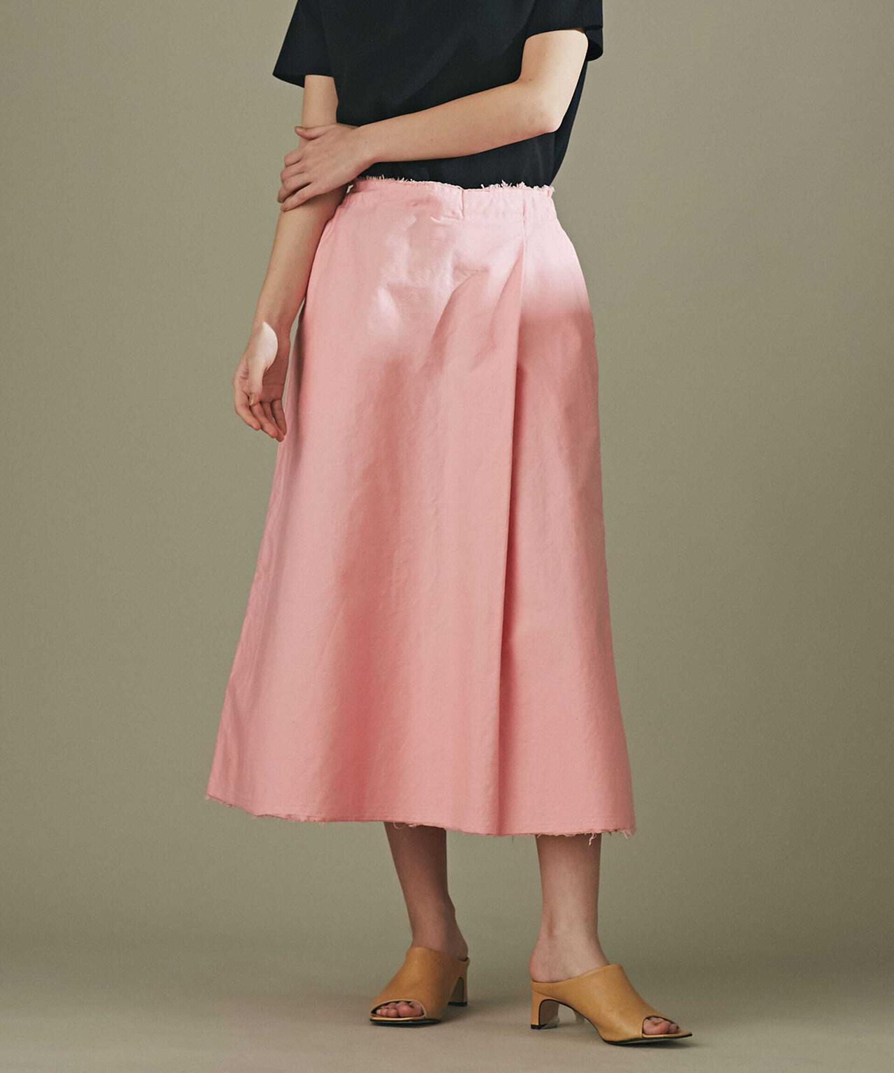 モールスキンガーメントダイフレアスカート 6693130309