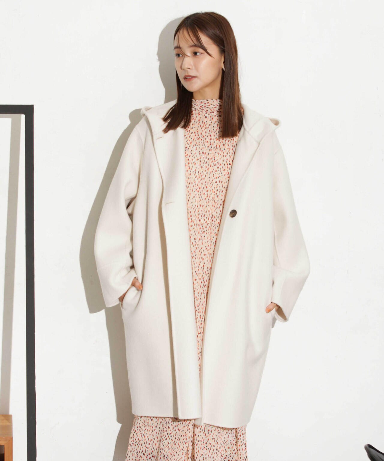 スーパー140ウールリバーフードコート 6693211302