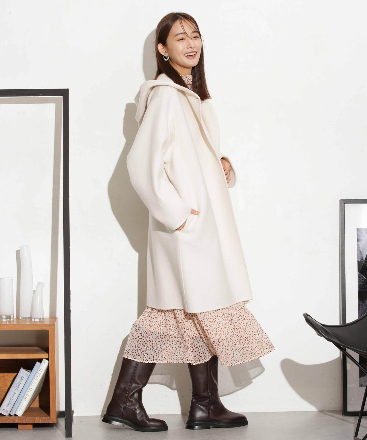 スーパー140ウールリバーフードコート 6693211302