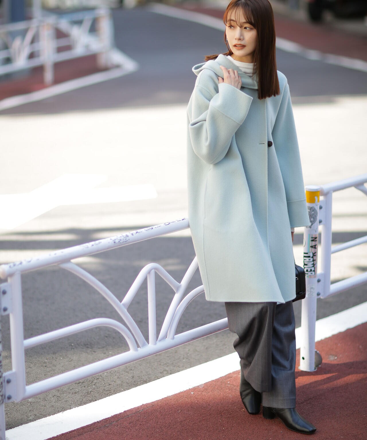 スーパー140ウールリバーフードコート 6693211302