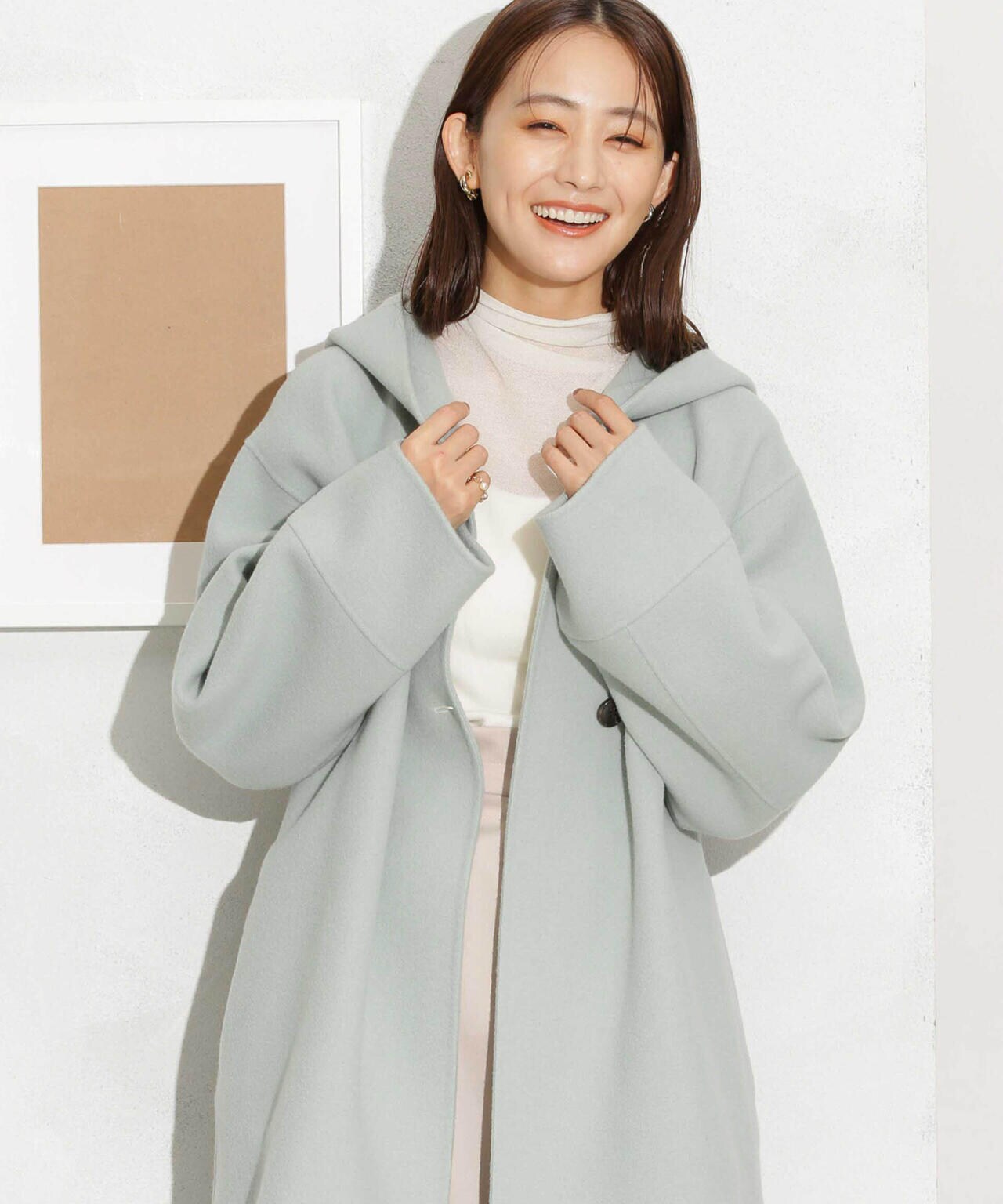 スーパー140ウールリバーフードコート 6693211302