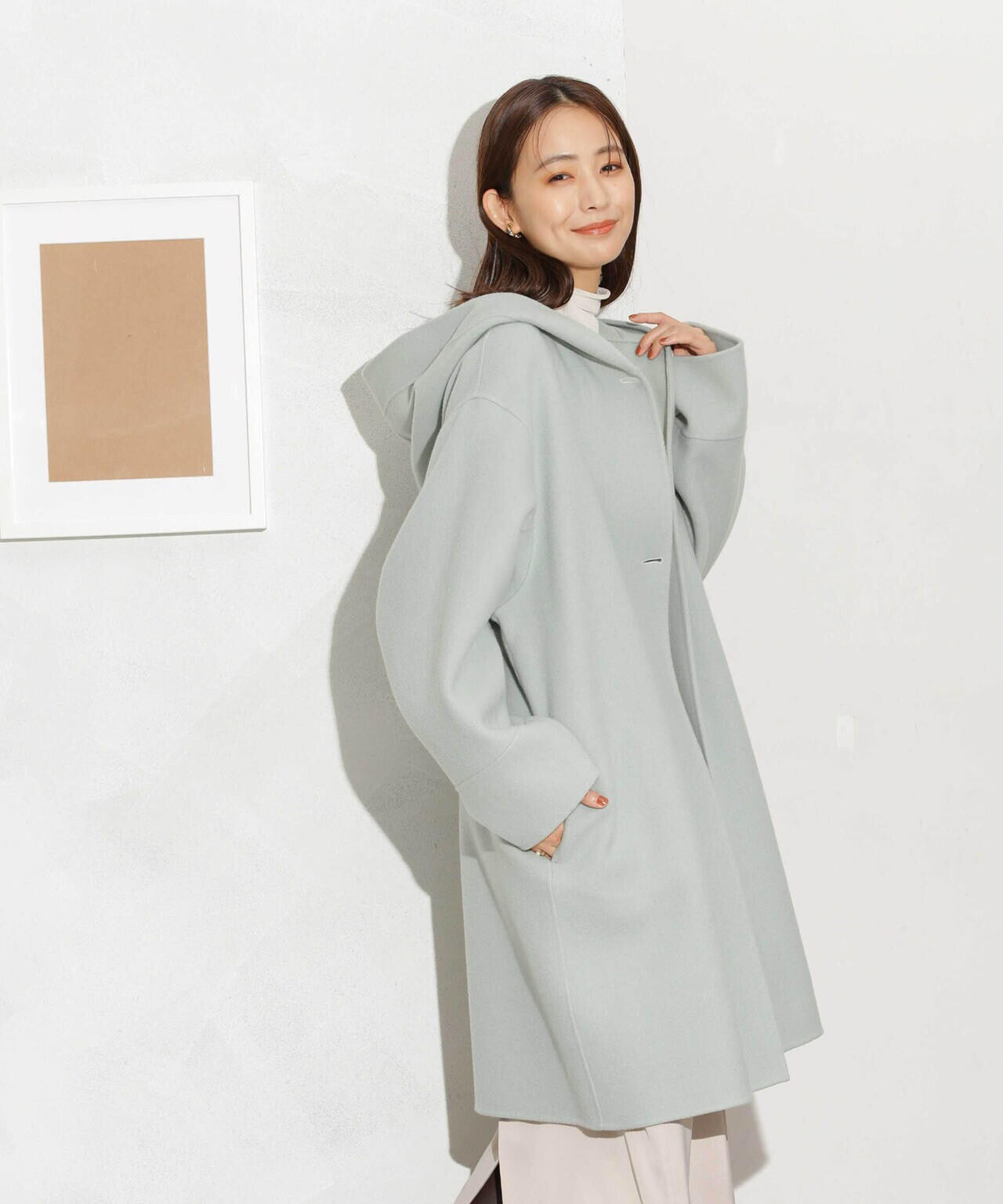 スーパー140ウールリバーフードコート 6693211302