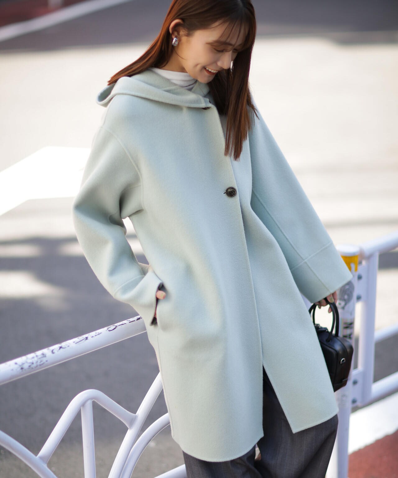 スーパー140ウールリバーフードコート 6693211302