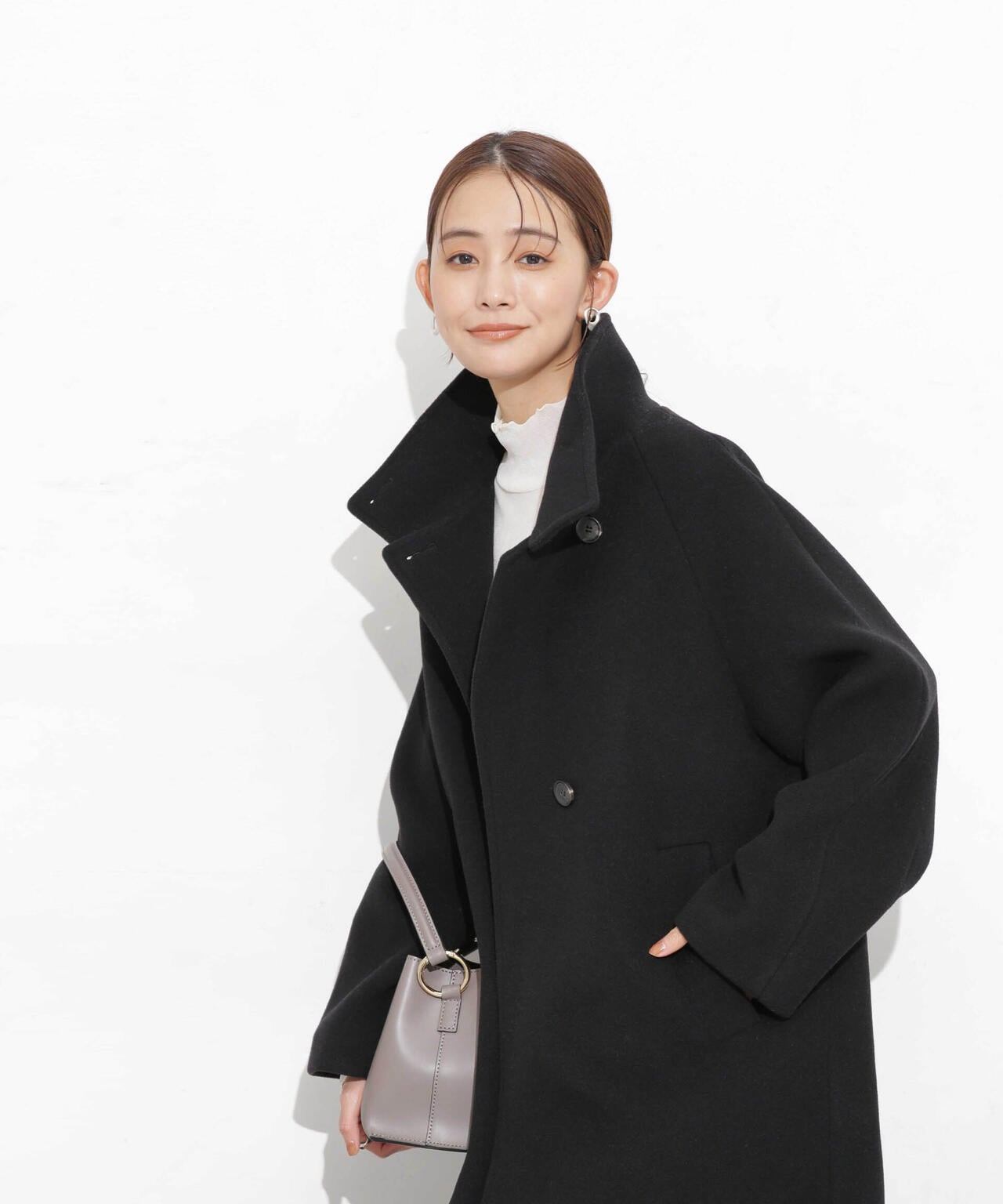 MANTECO BIBYE スタンドカラーコート 6693211306