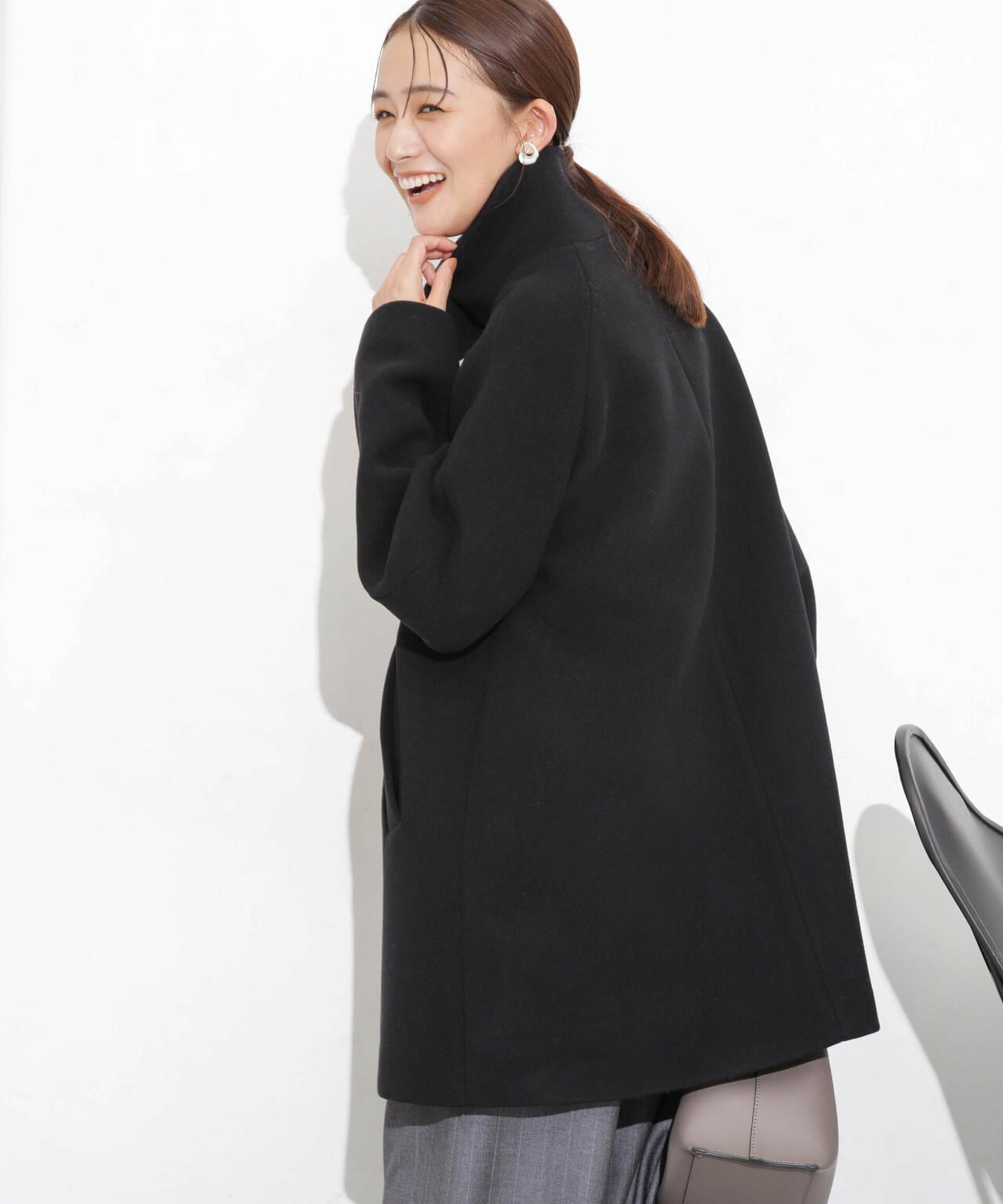 MANTECO BIBYE スタンドカラーコート 6693211306