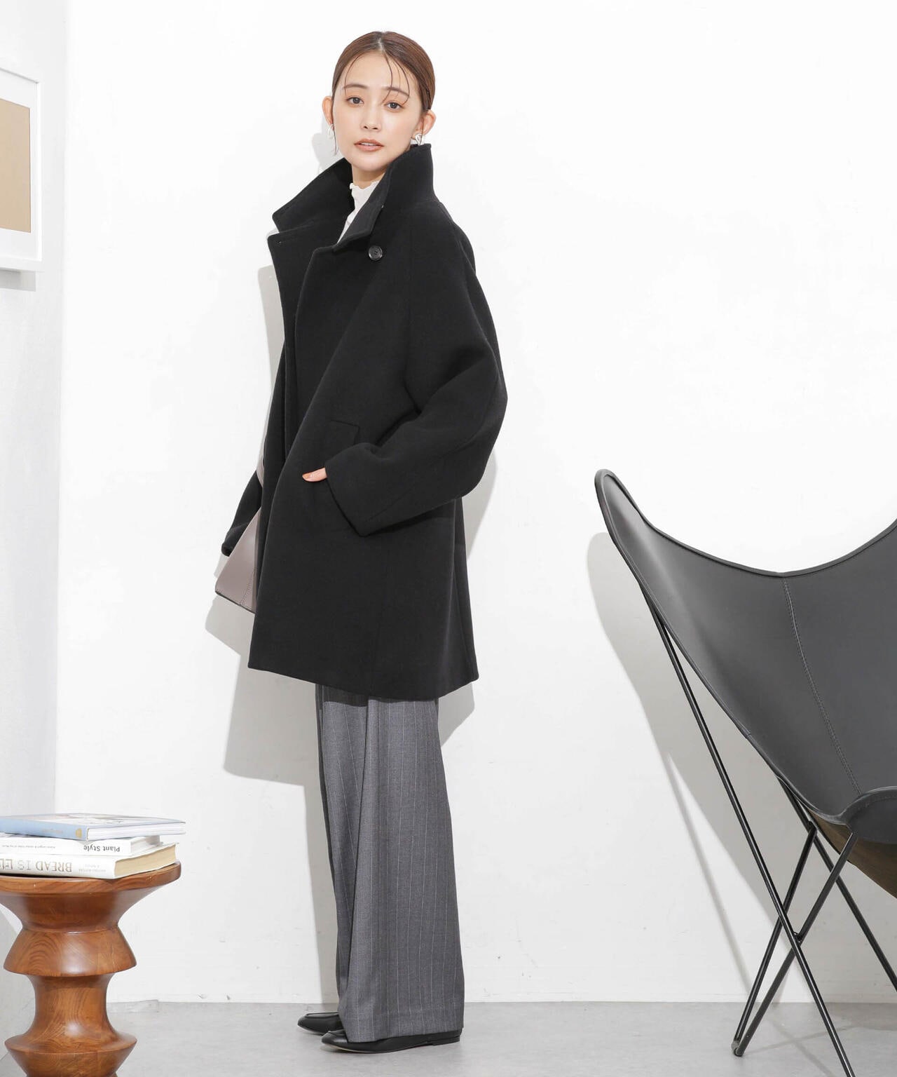 MANTECO BIBYE スタンドカラーコート