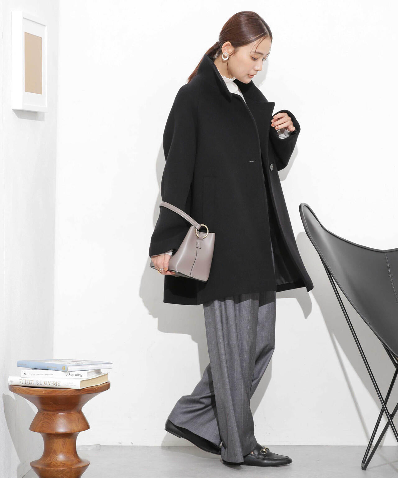 MANTECO BIBYE スタンドカラーコート