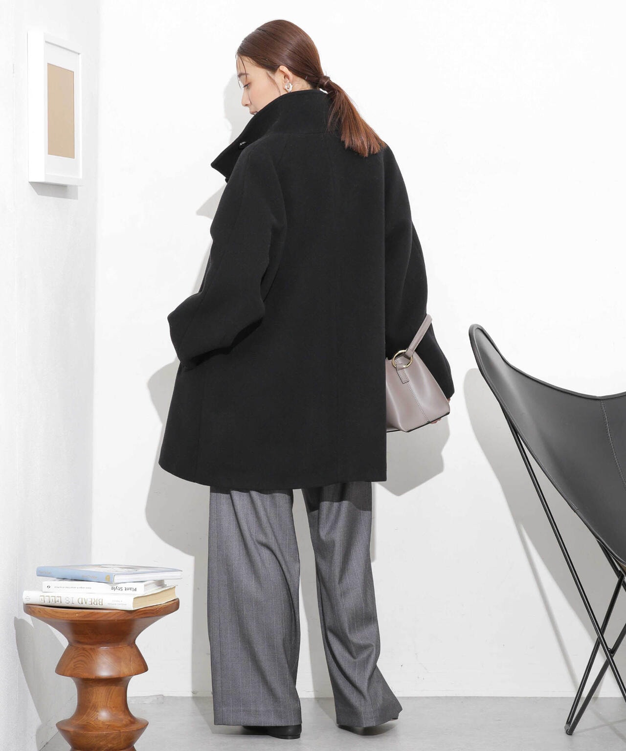 MANTECO BIBYE スタンドカラーコート 6693211306