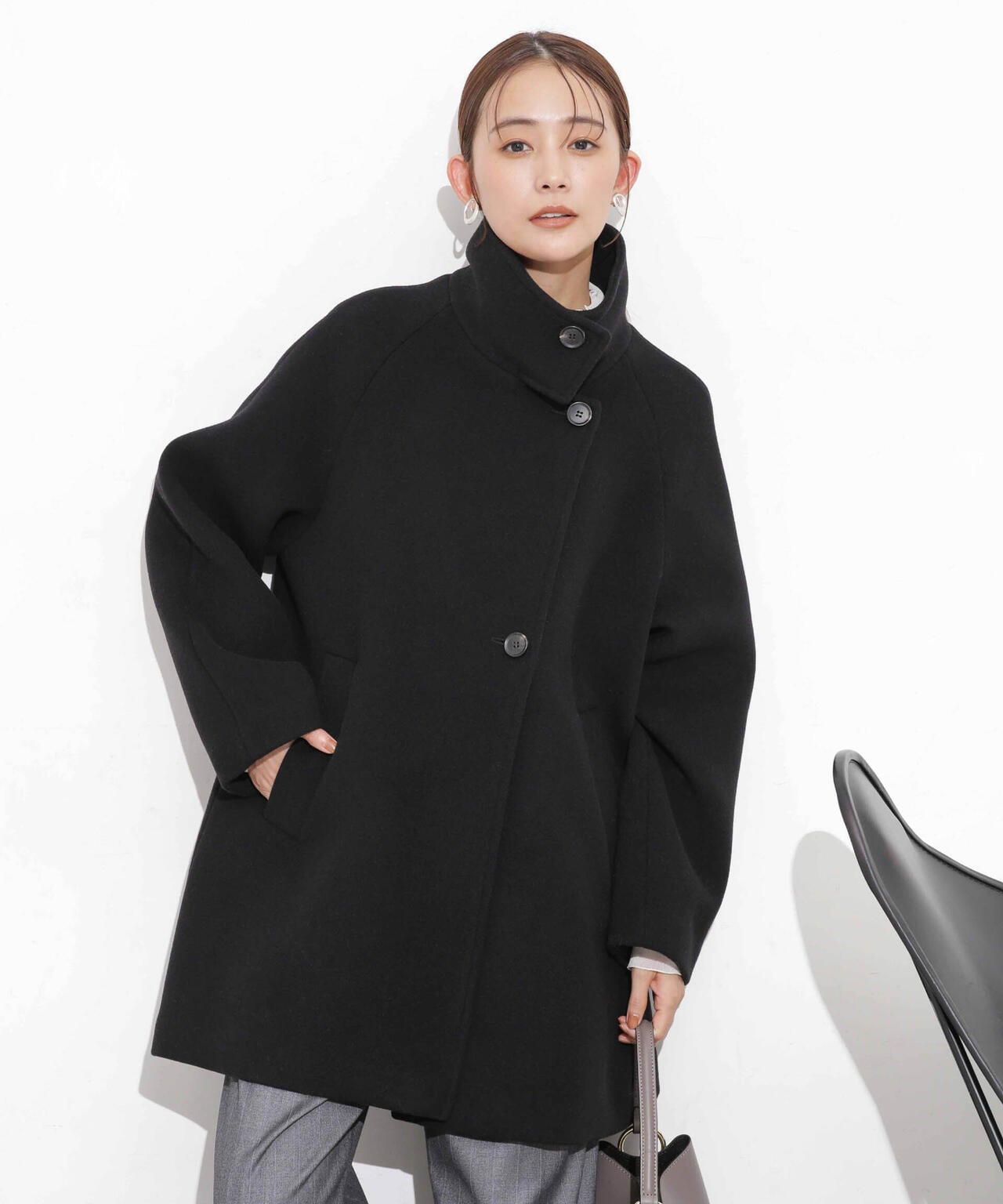 MANTECO BIBYE スタンドカラーコート