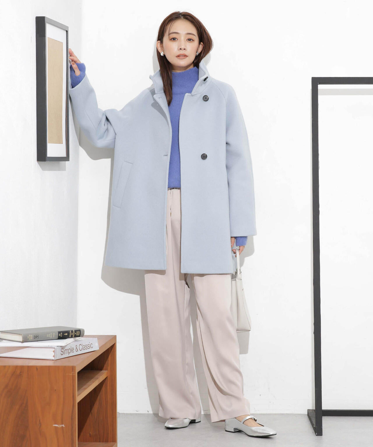 MANTECO BIBYE スタンドカラーコート