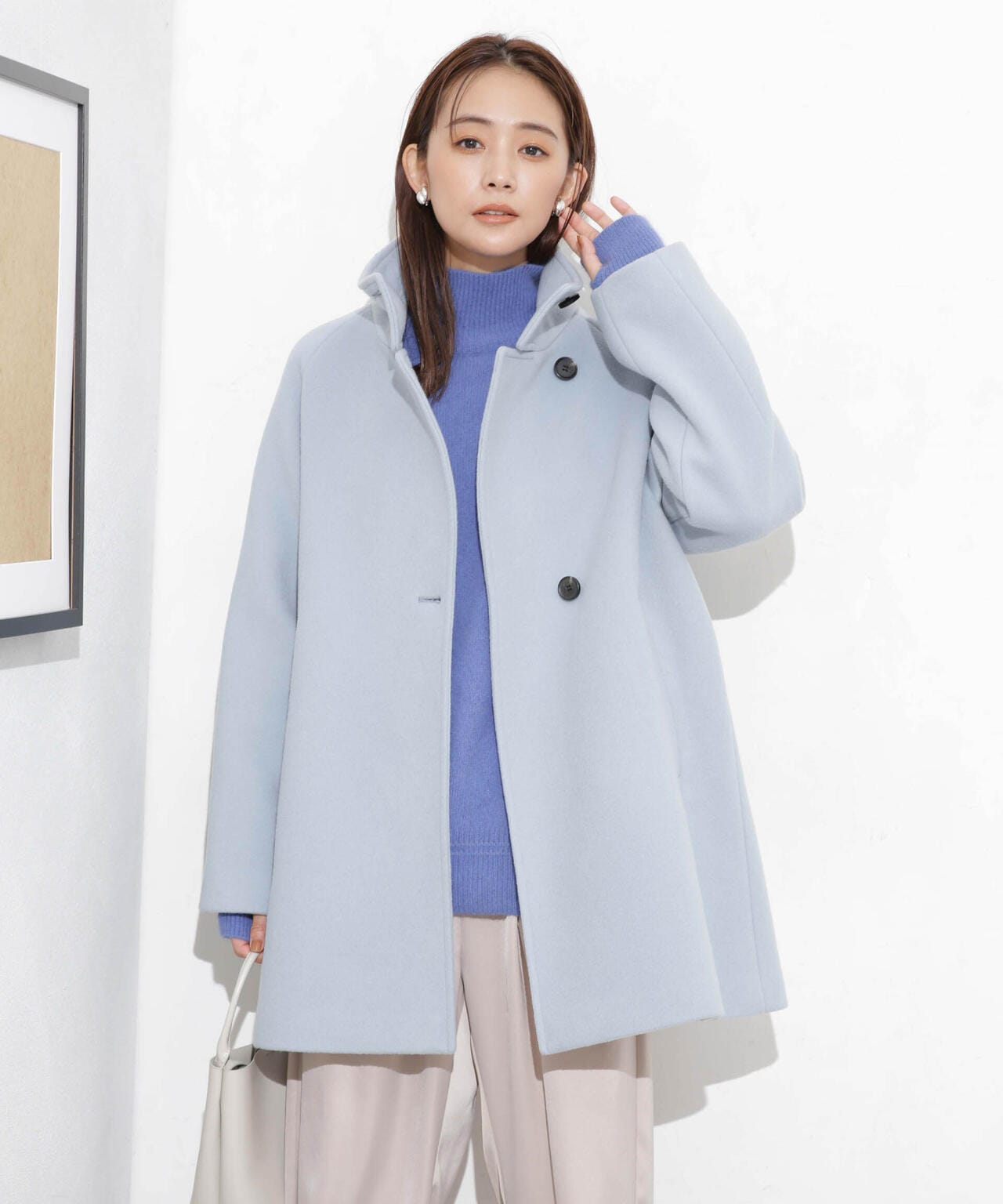 MANTECO BIBYE スタンドカラーコート