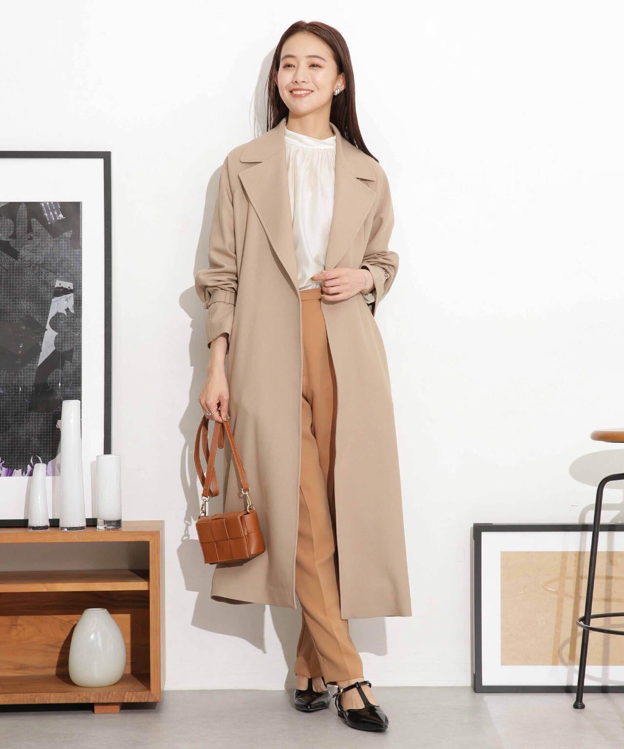 新品！ナノ・ユニバース ベルテッドカルゼコート ベルテッドカルゼコート