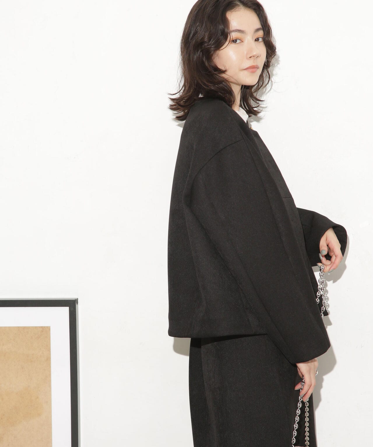 ボンディングノーカラーコート(セットアップ可) 6693211314