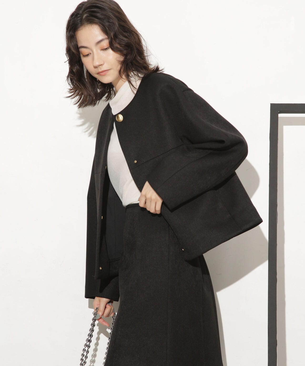 ボンディングノーカラーコート(セットアップ可) 6693211314