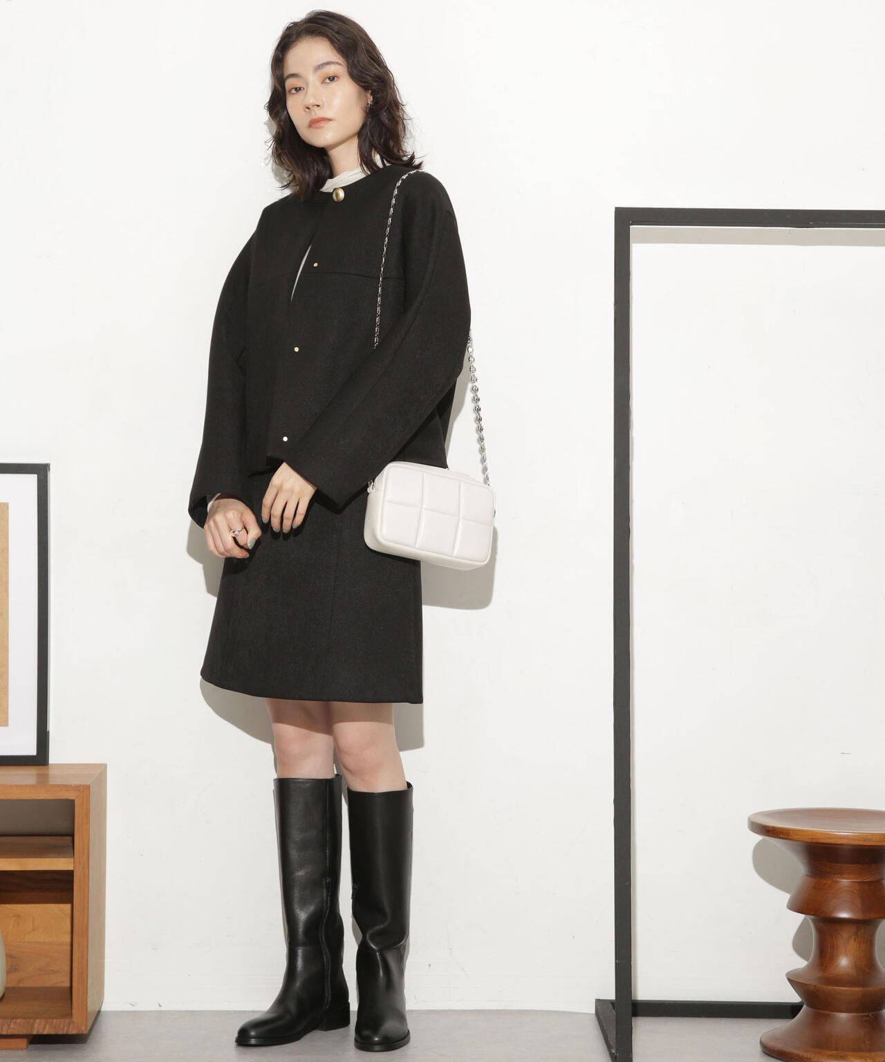 ボンディングノーカラーコート(セットアップ可) 6693211314