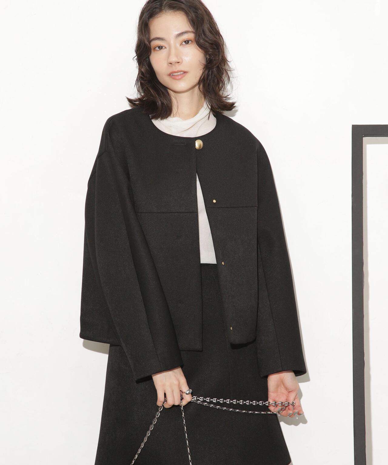 ボンディングノーカラーコート(セットアップ可) 6693211314