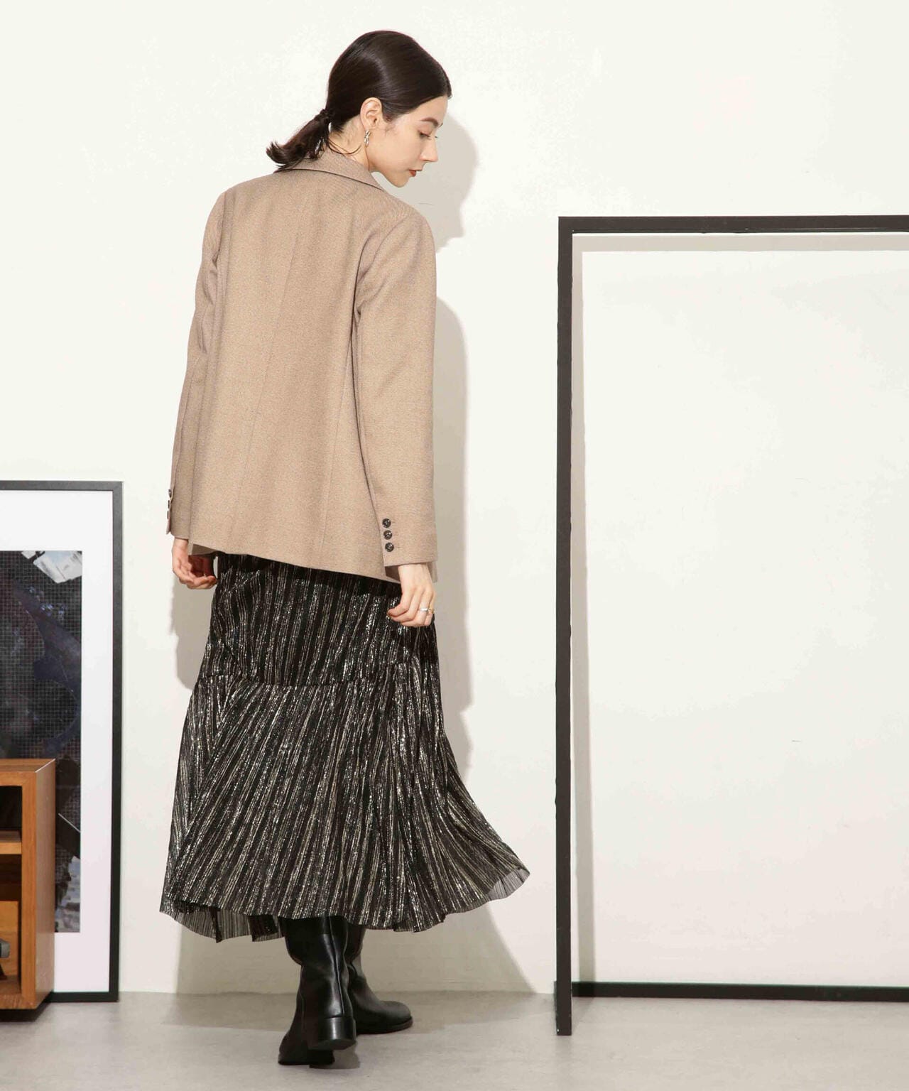 ツイードダブルジャケット(セットアップ可) 6693216307