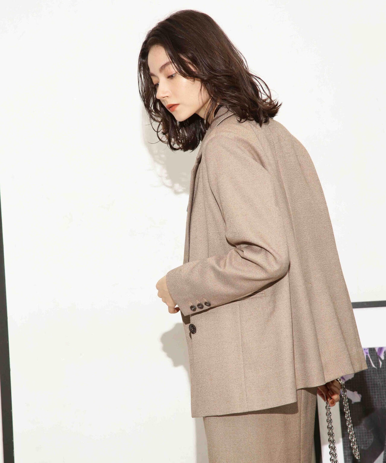 ツイードダブルジャケット(セットアップ可) 6693216307