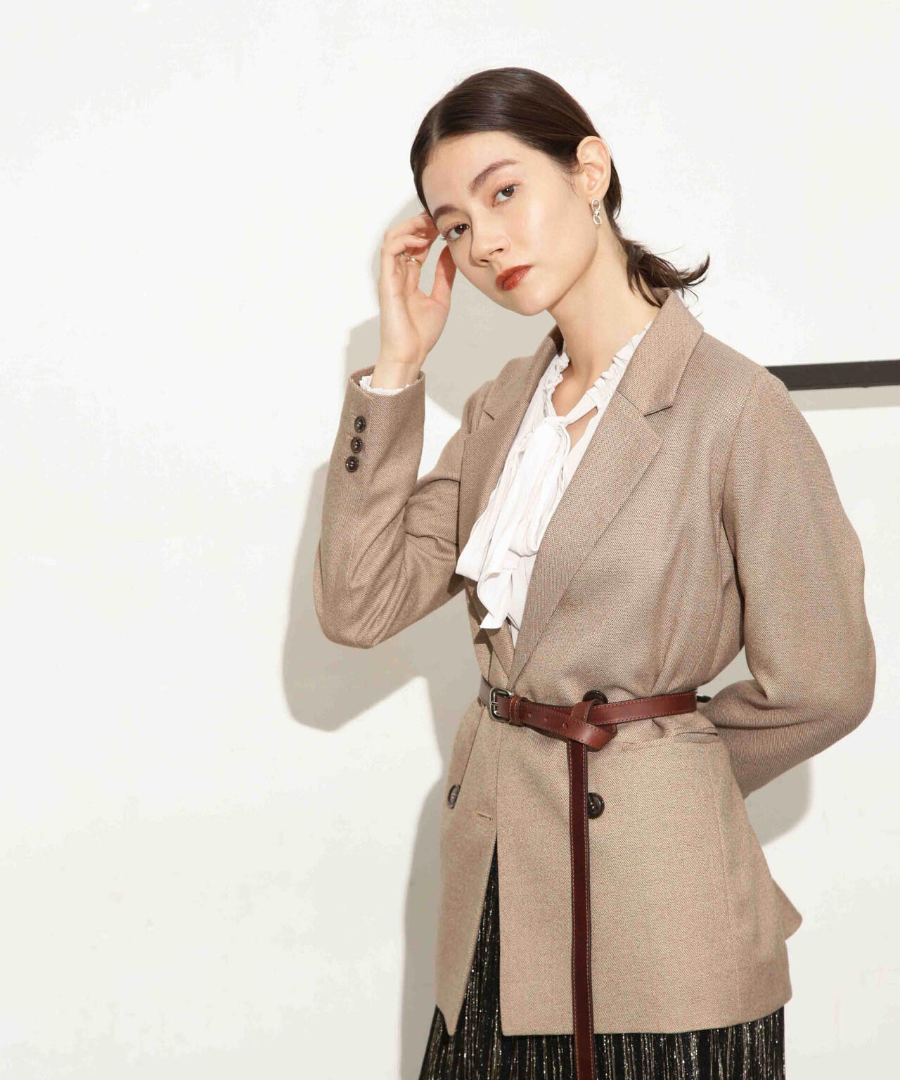 ツイードダブルジャケット(セットアップ可) 6693216307