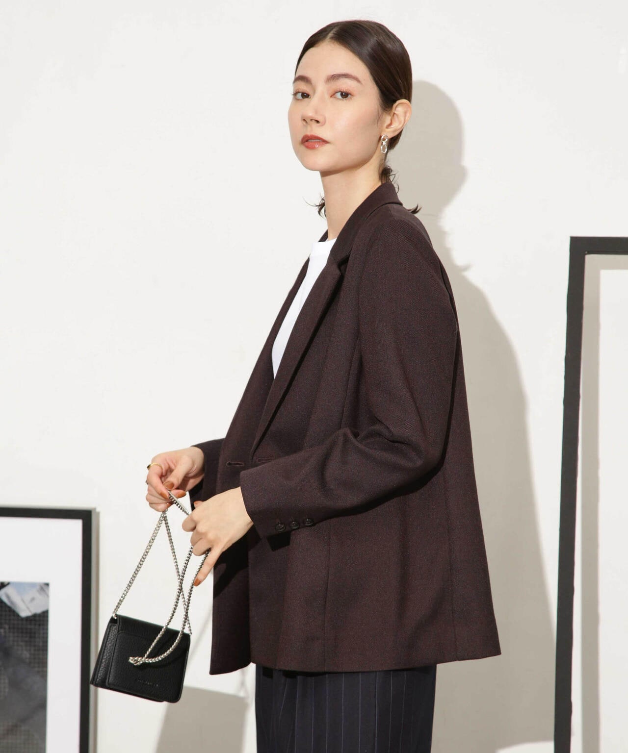 ツイードダブルジャケット(セットアップ可) 6693216307