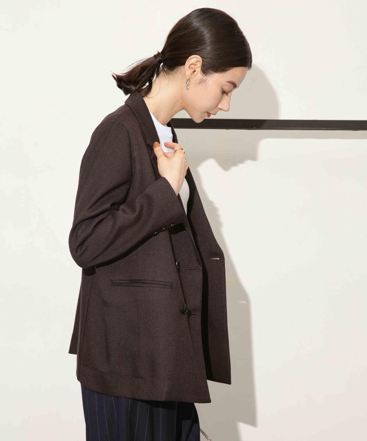 ツイードダブルジャケット(セットアップ可) 6693216307