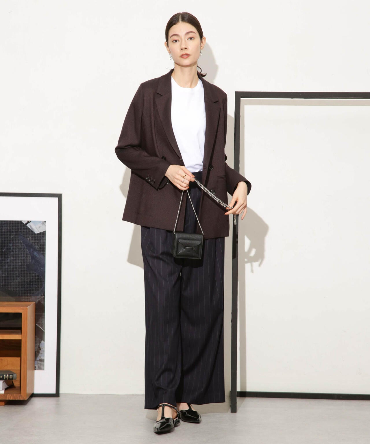 ツイードダブルジャケット(セットアップ可) 6693216307