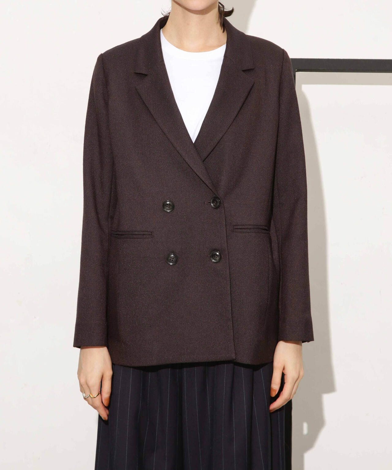 ツイードダブルジャケット(セットアップ可) 6693216307