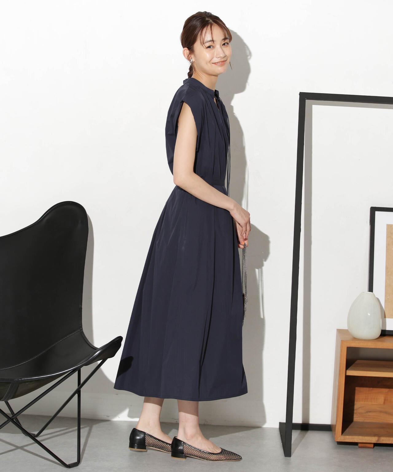 タイプライターベルト付きサックワンピース 6693219305