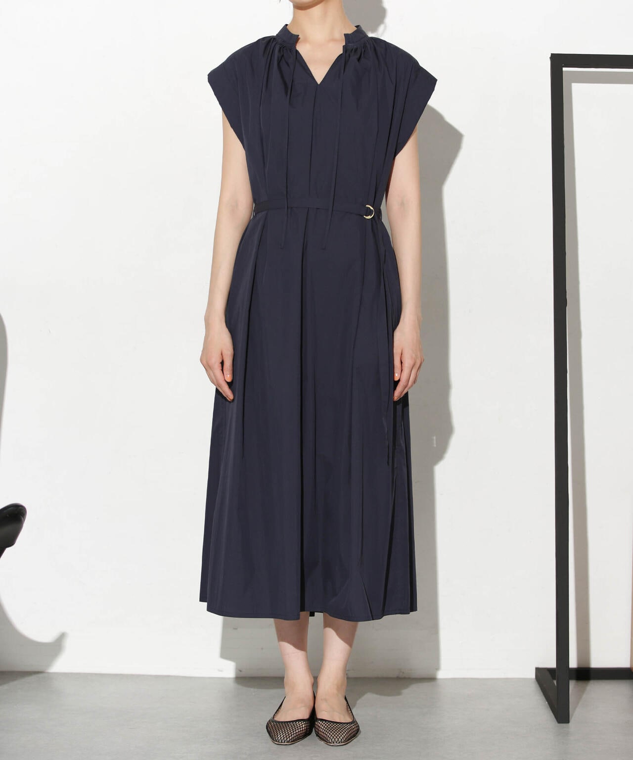 タイプライターベルト付きサックワンピース 6693219305