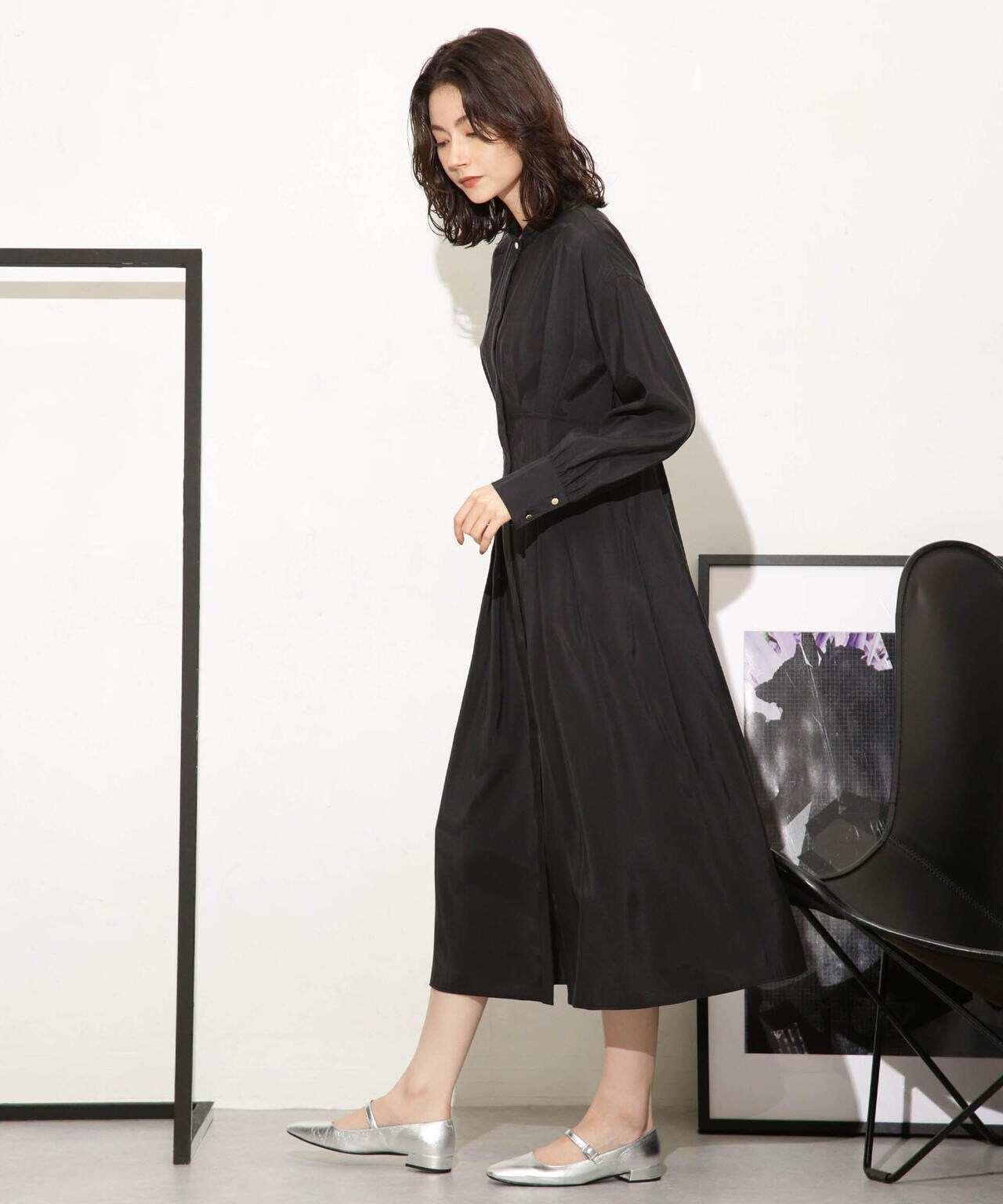 モダールピーチウエストシェイプタックワンピース 6693219326