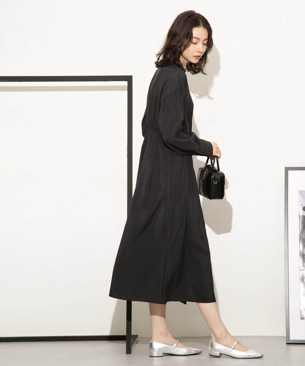 モダールピーチウエストシェイプタックワンピース 6693219326