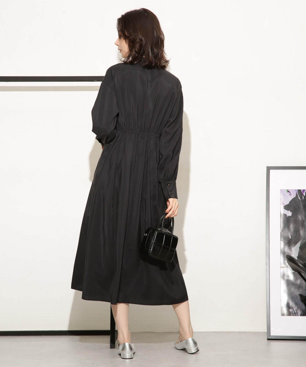 モダールピーチウエストシェイプタックワンピース 6693219326