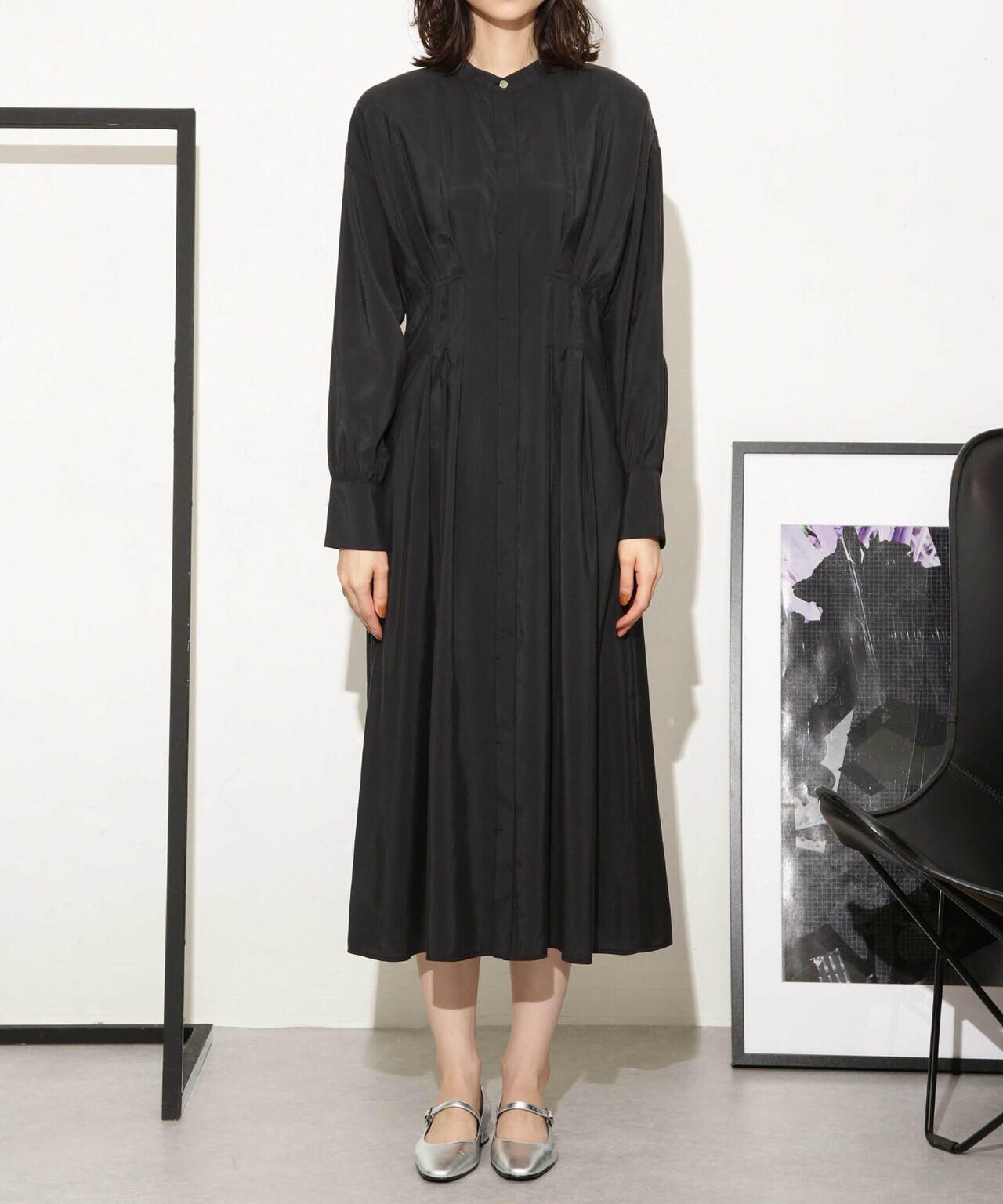 モダールピーチウエストシェイプタックワンピース 6693219326