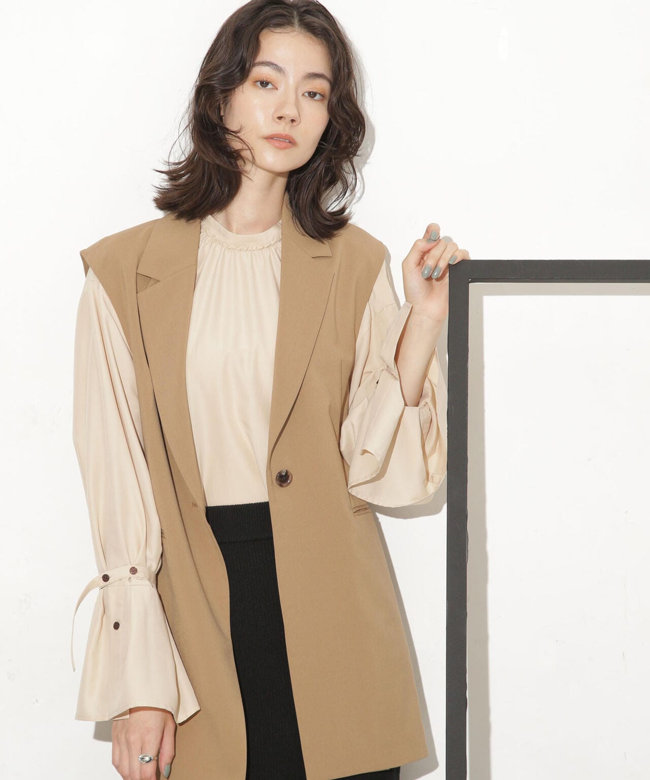 スリーブベルトブラウス 6693220313