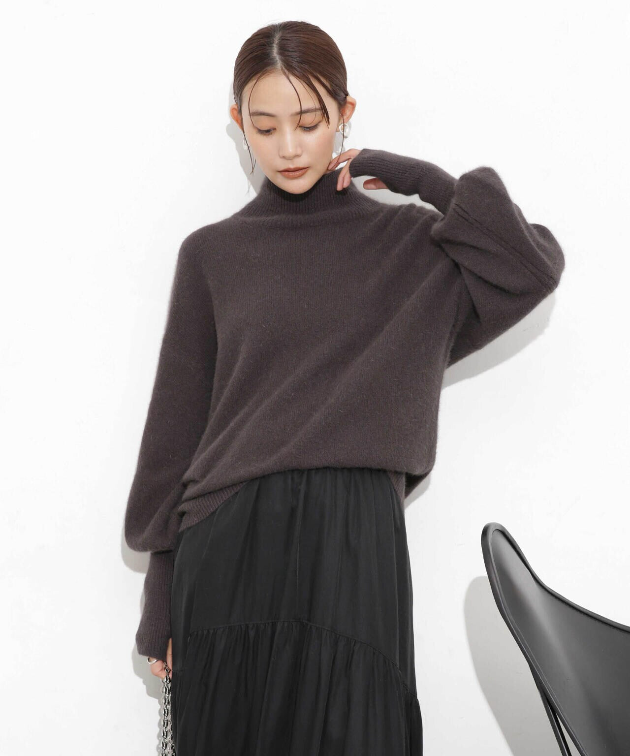 ウォッシャブルフォックス タートルニットプルオーバー 6693222303