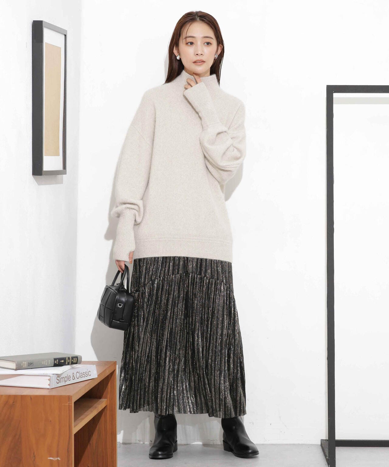 ウォッシャブルフォックス タートルニットプルオーバー 6693222303