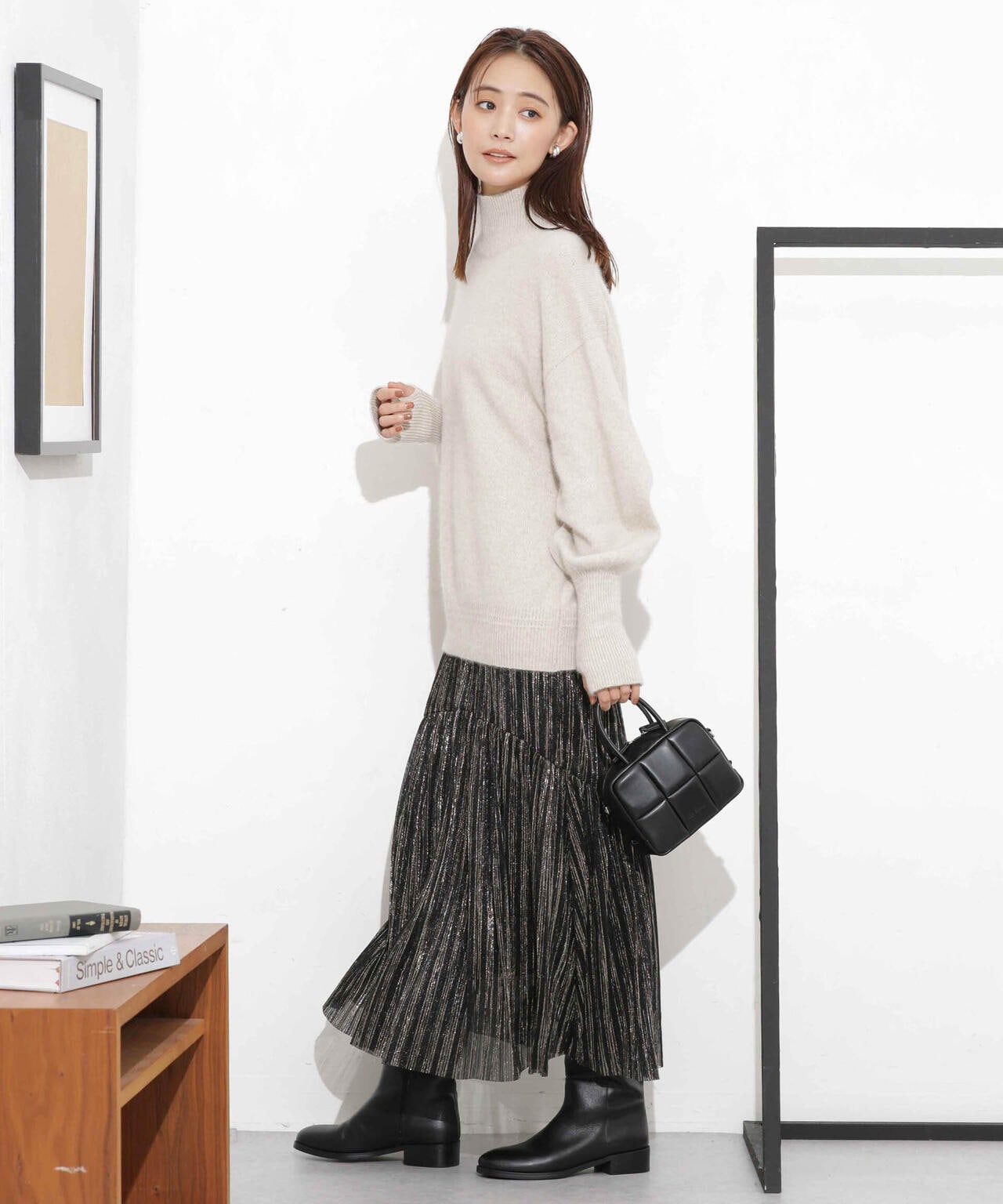 ウォッシャブルフォックス タートルニットプルオーバー 6693222303