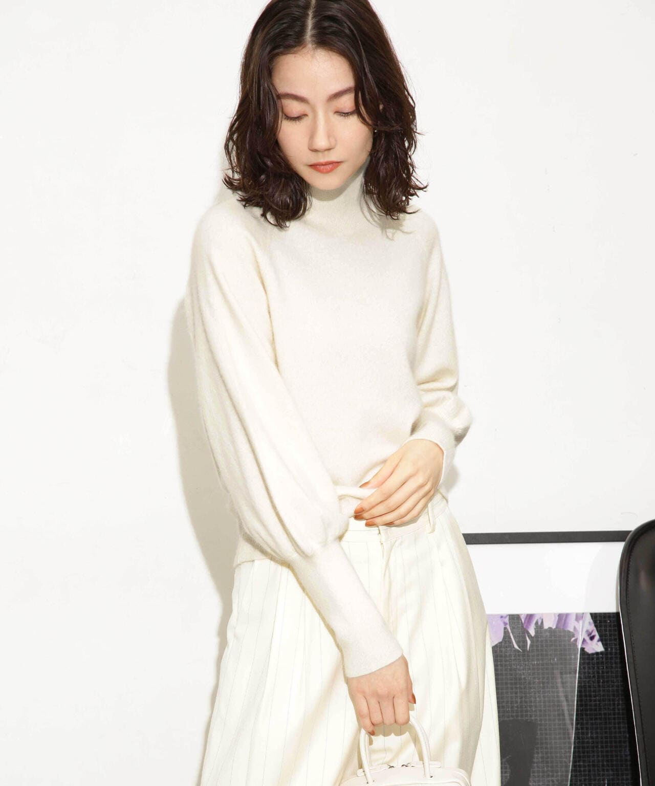 ヘアリーハイゲージフォルムスリーブニット 6693222320