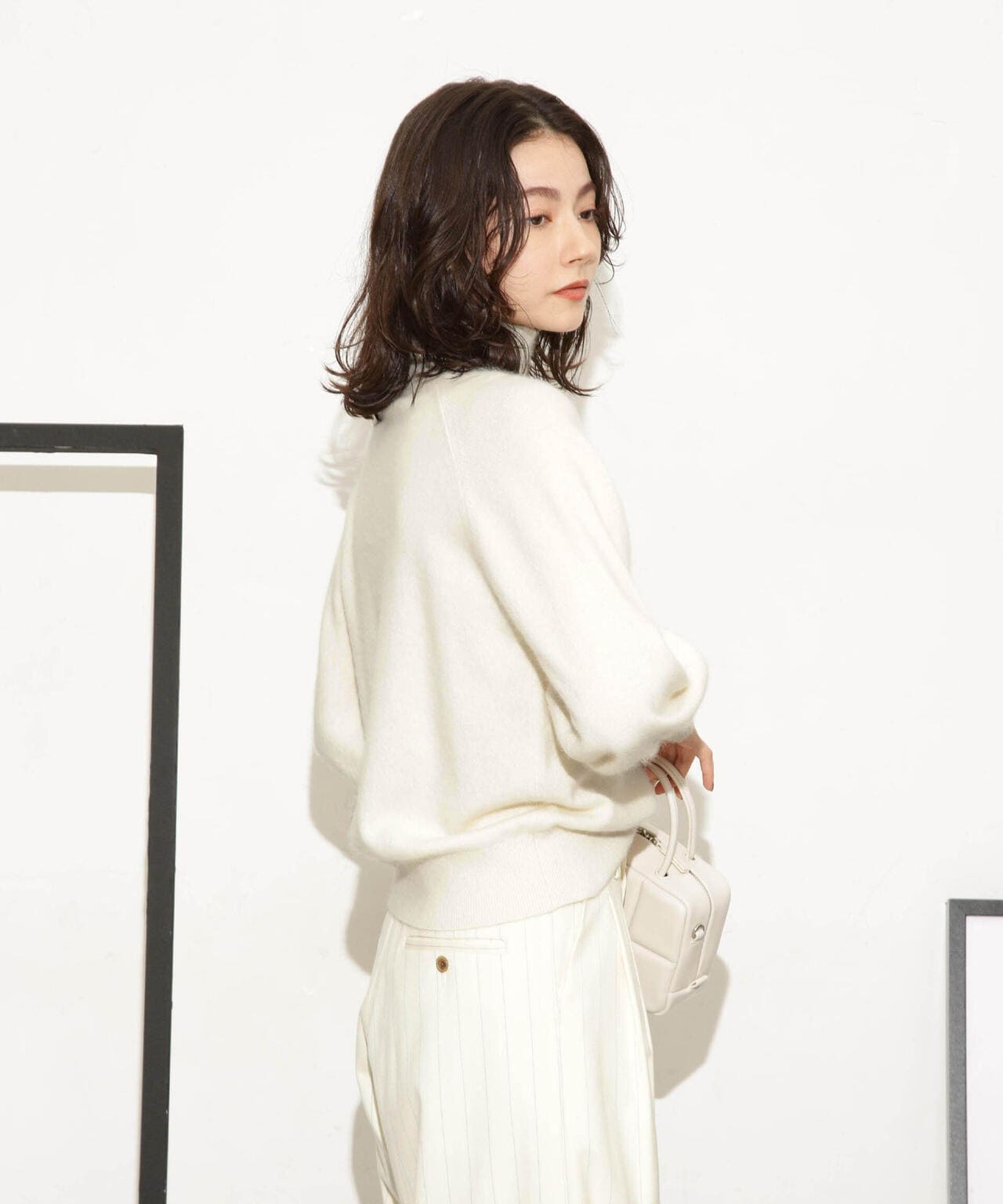 ヘアリーハイゲージフォルムスリーブニット 6693222320