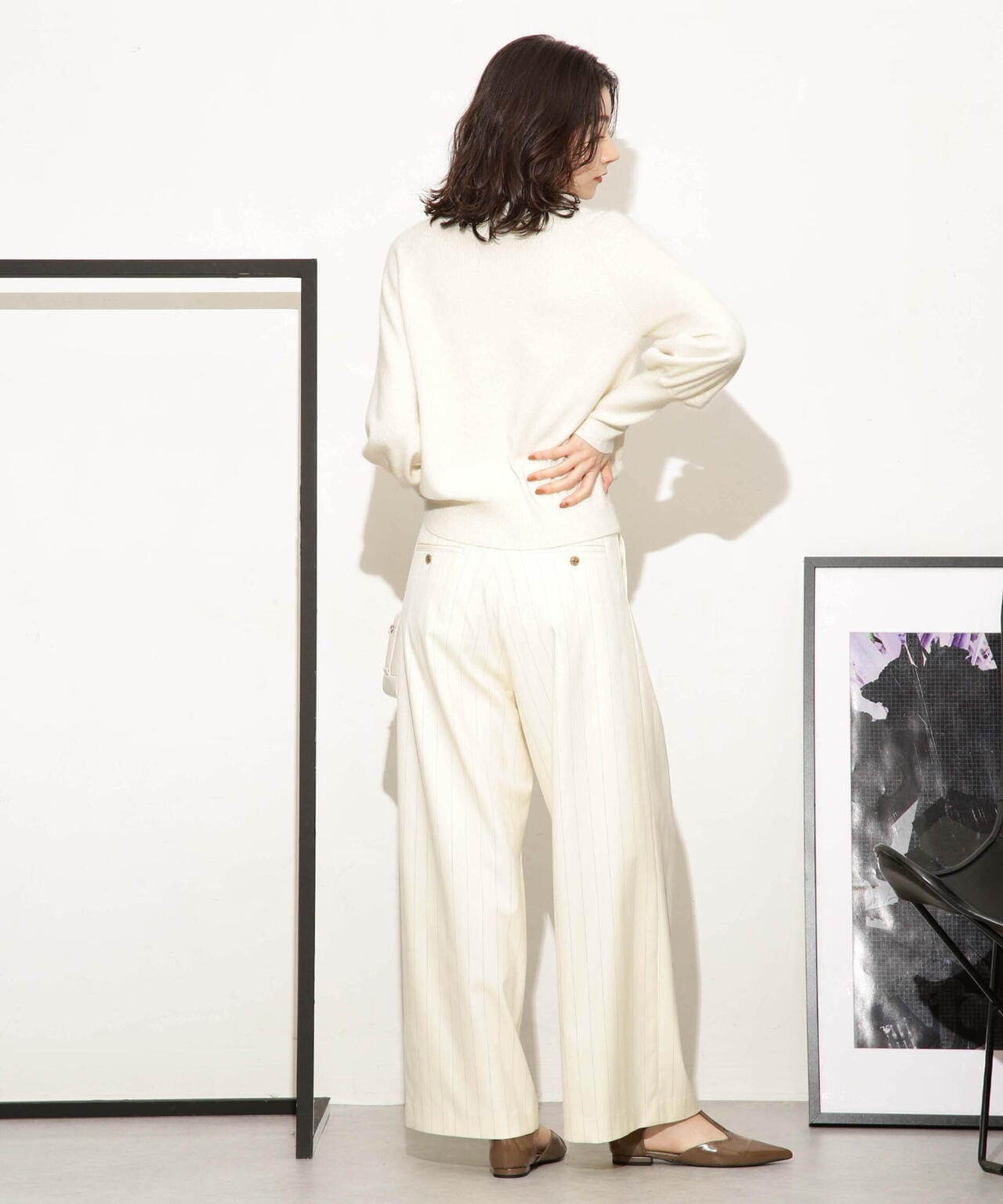 ヘアリーハイゲージフォルムスリーブニット 6693222320