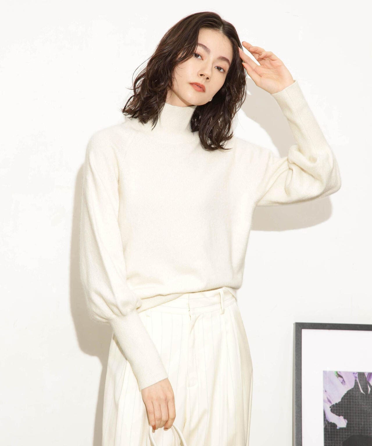 ヘアリーハイゲージフォルムスリーブニット 6693222320