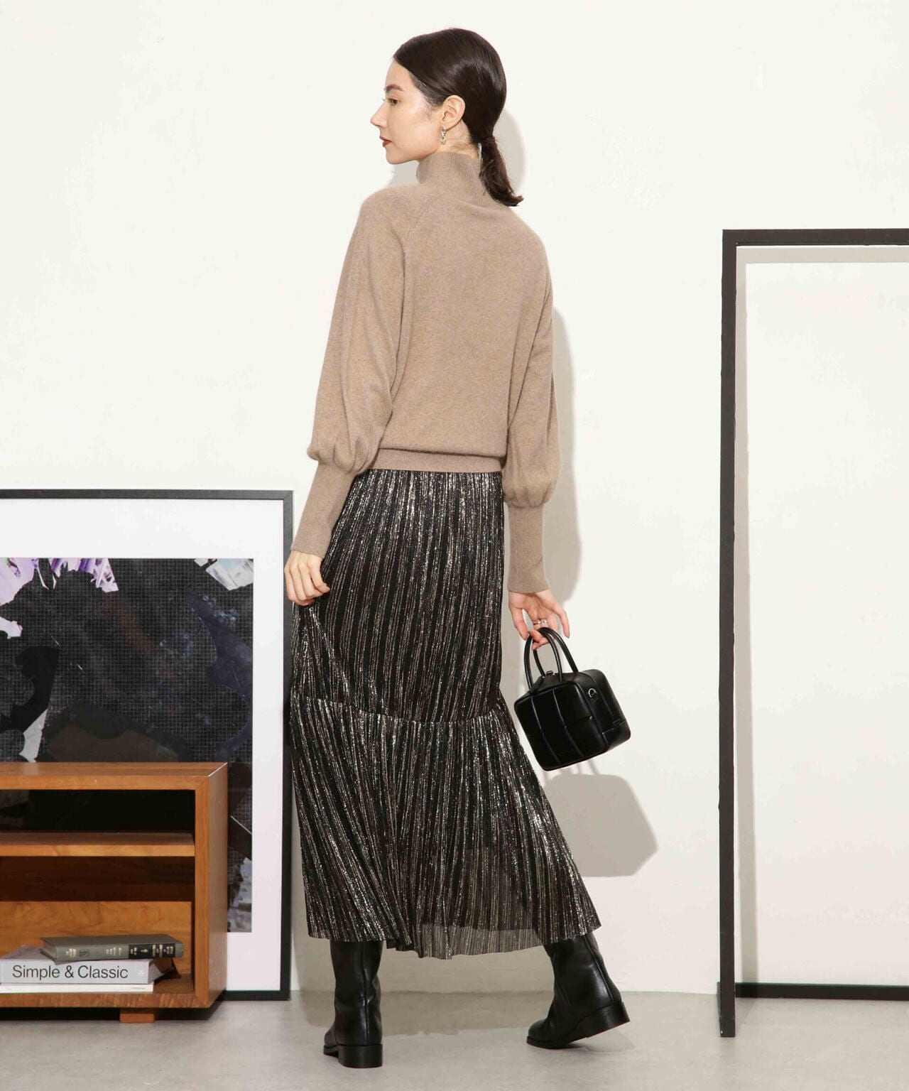 ヘアリーハイゲージフォルムスリーブニット 6693222320