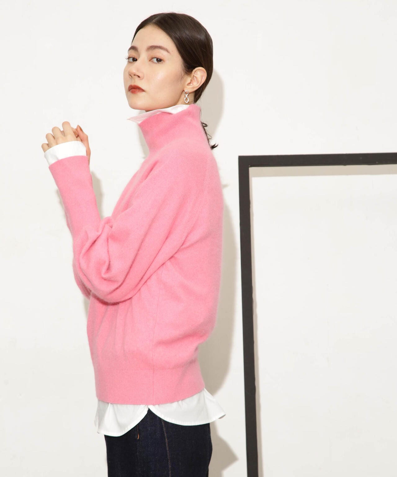 ヘアリーハイゲージフォルムスリーブニット 6693222320