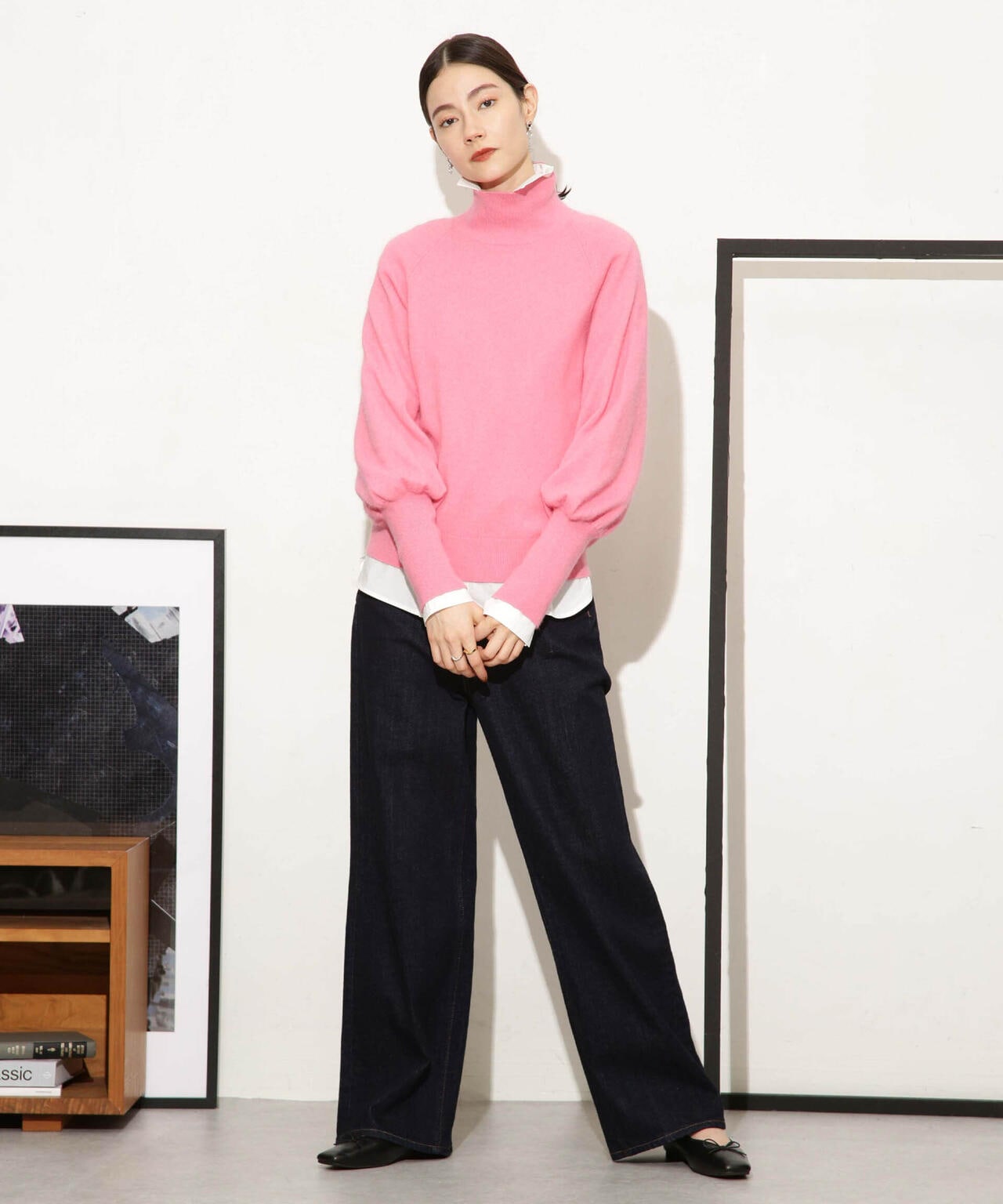 ヘアリーハイゲージフォルムスリーブニット 6693222320