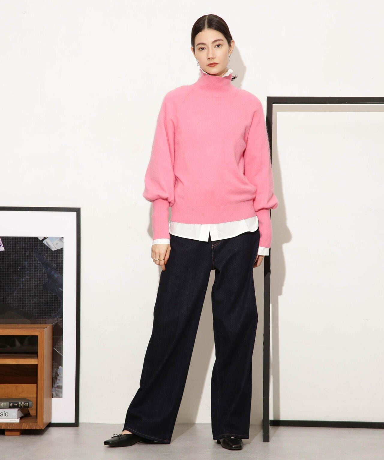 ヘアリーハイゲージフォルムスリーブニット 6693222320