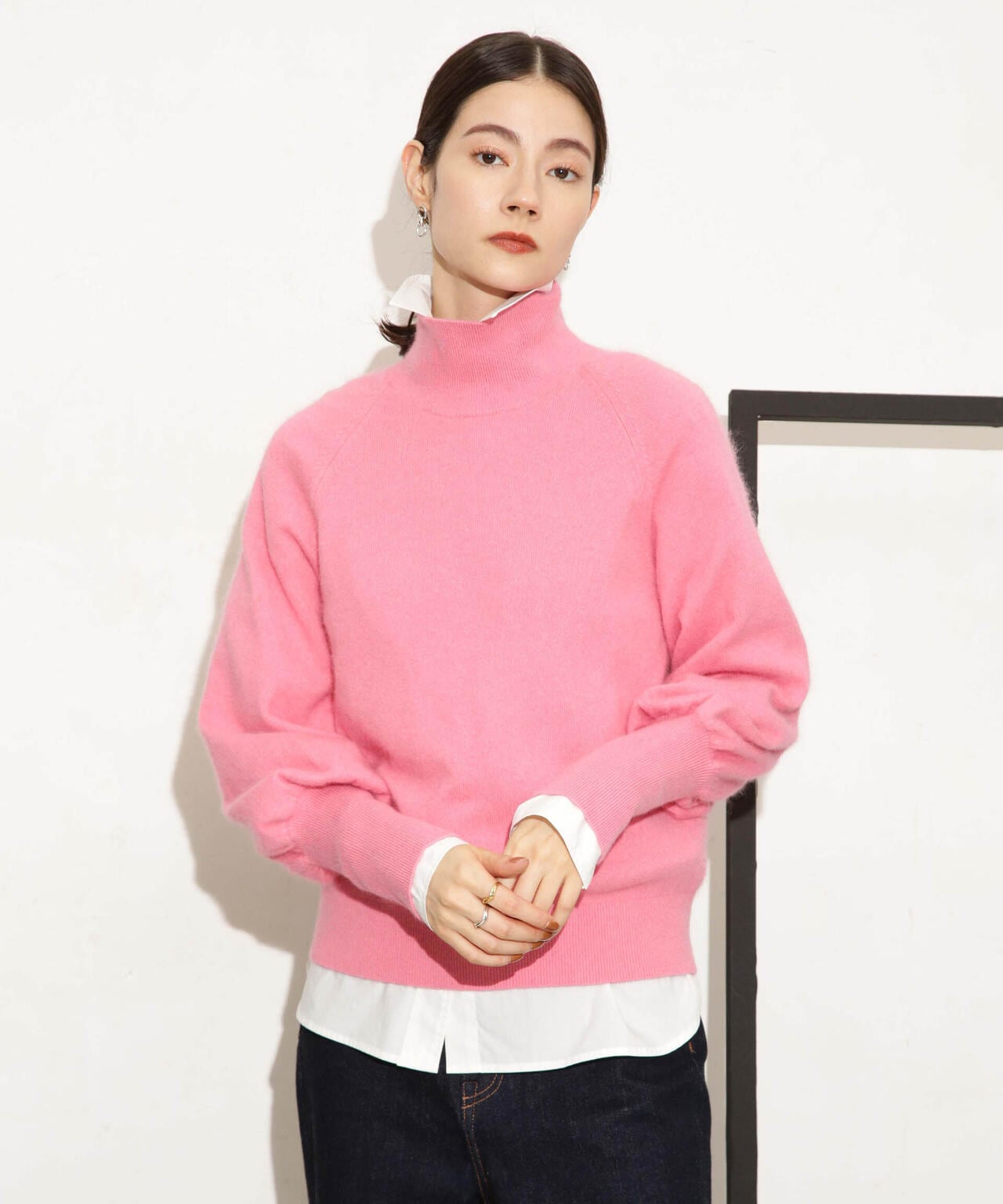 ヘアリーハイゲージフォルムスリーブニット 6693222320