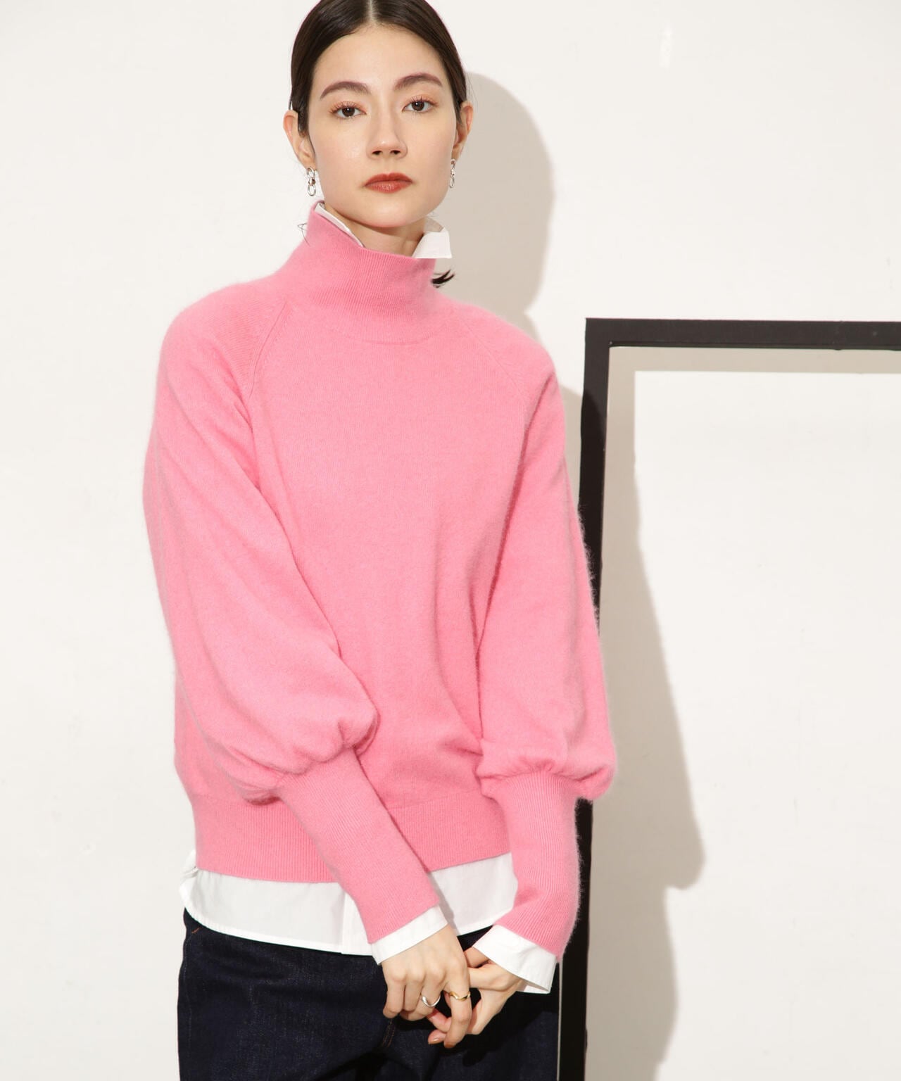 ヘアリーハイゲージフォルムスリーブニット 6693222320