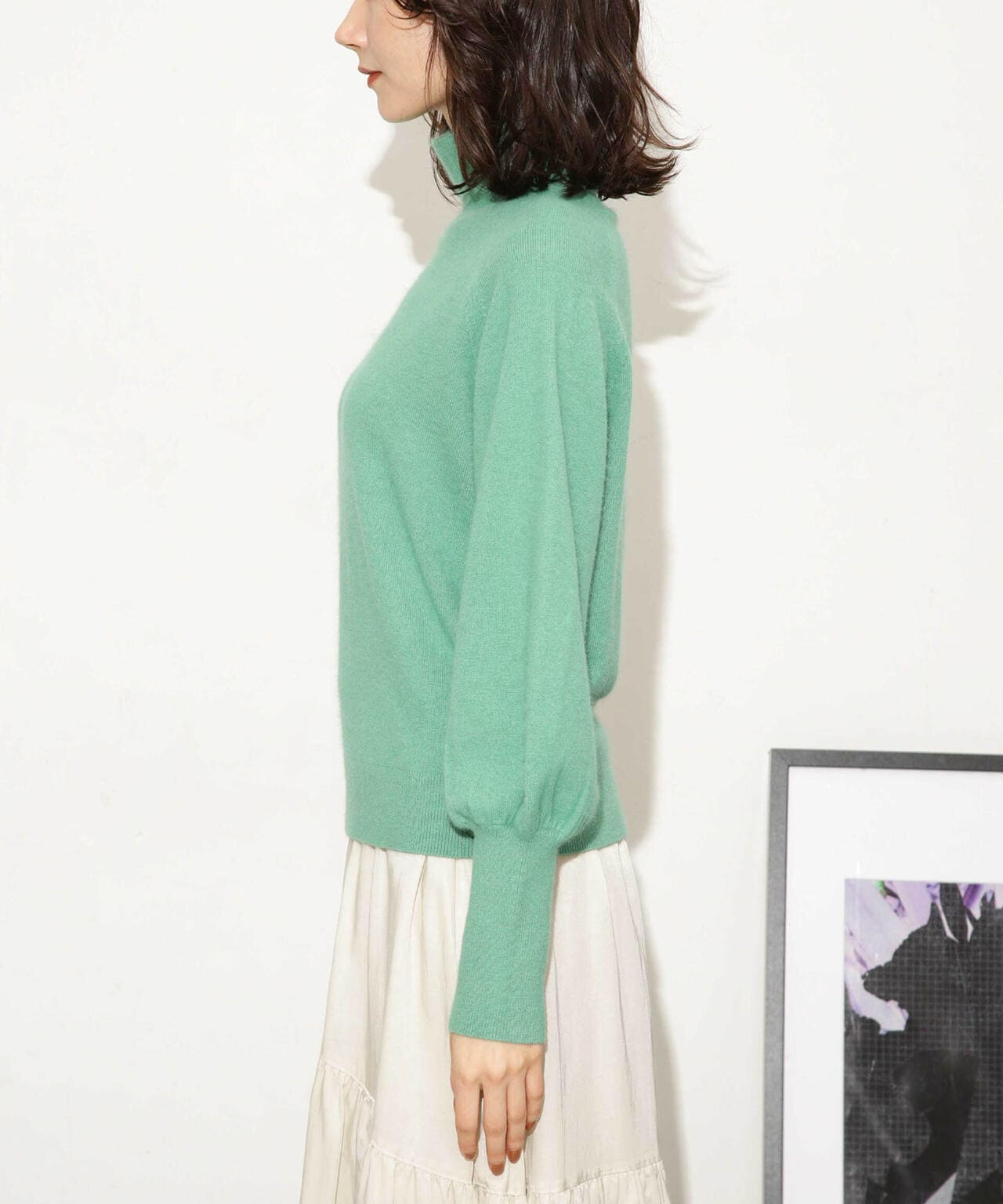 ヘアリーハイゲージフォルムスリーブニット 6693222320